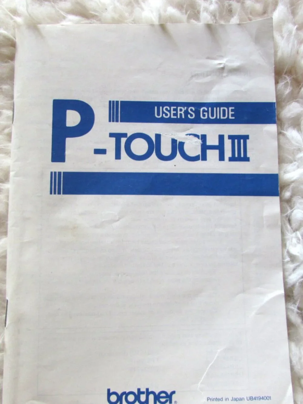 Brother P-Touch III 3 Label Maker Users Guide Owners Manual